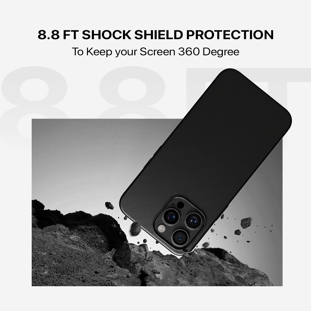 Signature Leather Magsafe Case - Iphone 13 Pro Max (Royal Black)