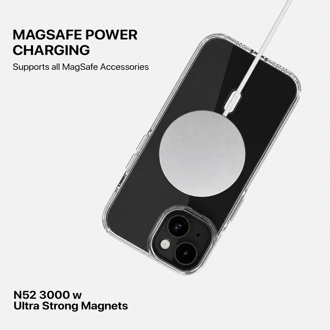 Anti Yellow Magsafe Clear Case - Iphone 15