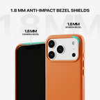 Signature Leather Magsafe Case - Iphone 17 Pro ( Ember Orange)