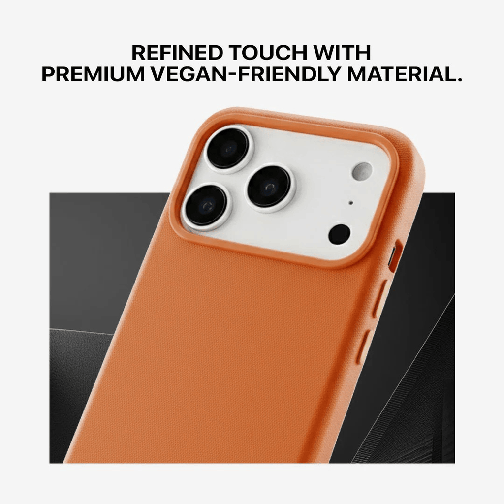 Signature Leather Magsafe Case - Iphone 17 Pro ( Ember Orange)