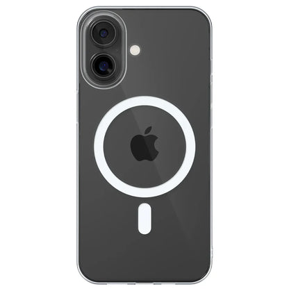 Anti Yellow Magsafe Transparent Clear Case - Iphone 16 (CRYSTAL White TITANIUM)