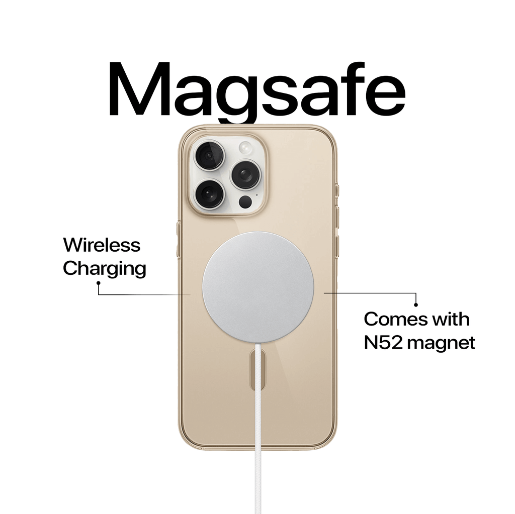 Anti Yellow Magsafe Desert Tinted Clear Case - Iphone 14 Pro (CRYSTAL DESERT TITANIUM)