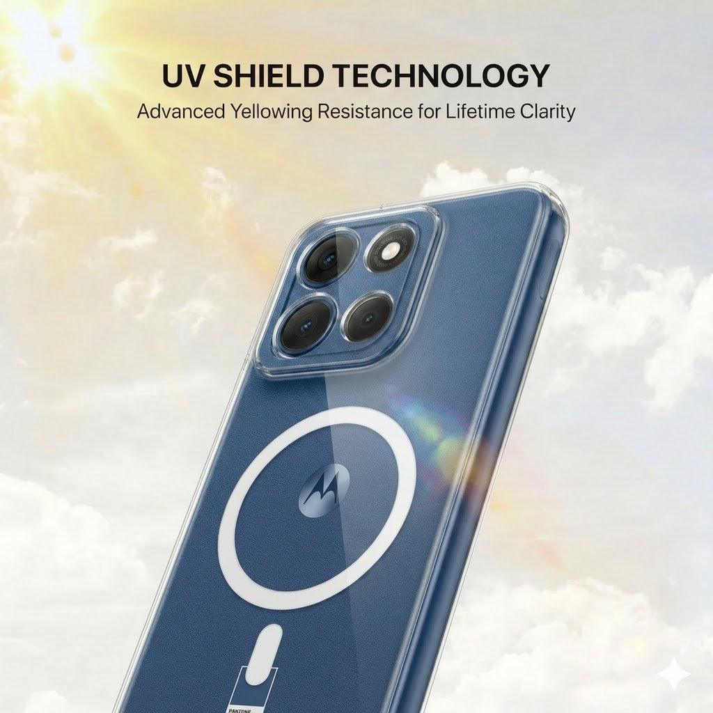 Anti Yellow Magsafe Clear Case - Motorola60 STYLUS