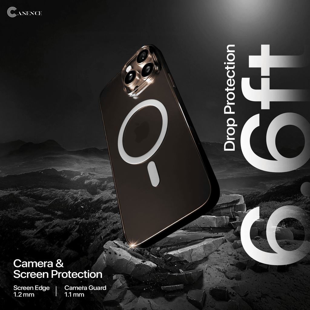 Anti Yellow Magsafe Desert Tinted Clear Case - Iphone 14 Pro (CRYSTAL DESERT TITANIUM)