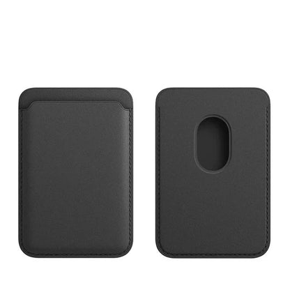 Signature Leather Magsafe Wallet for Iphone ( Black)