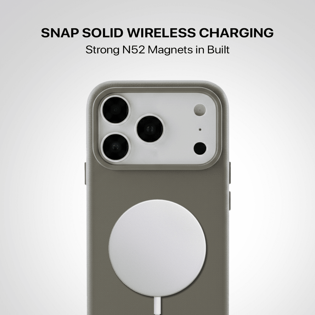 Signature Leather Magsafe Case - Iphone 17 Pro Max (Graphite Grey)