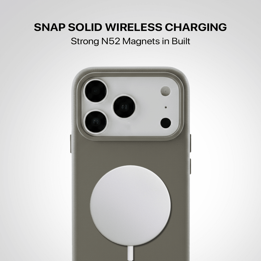Signature Leather Magsafe Case - Iphone 17 Pro Max (Graphite Grey)