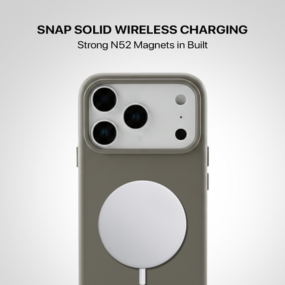 Signature Leather Magsafe Case - Iphone 17 Pro Max (Graphite Grey)