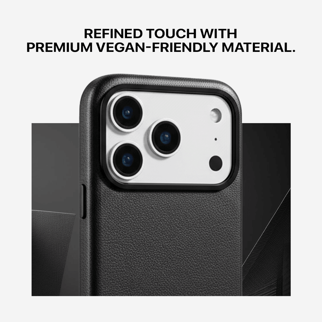 Signature Leather Magsafe Case - Iphone 17 Pro Max (Royal Black)