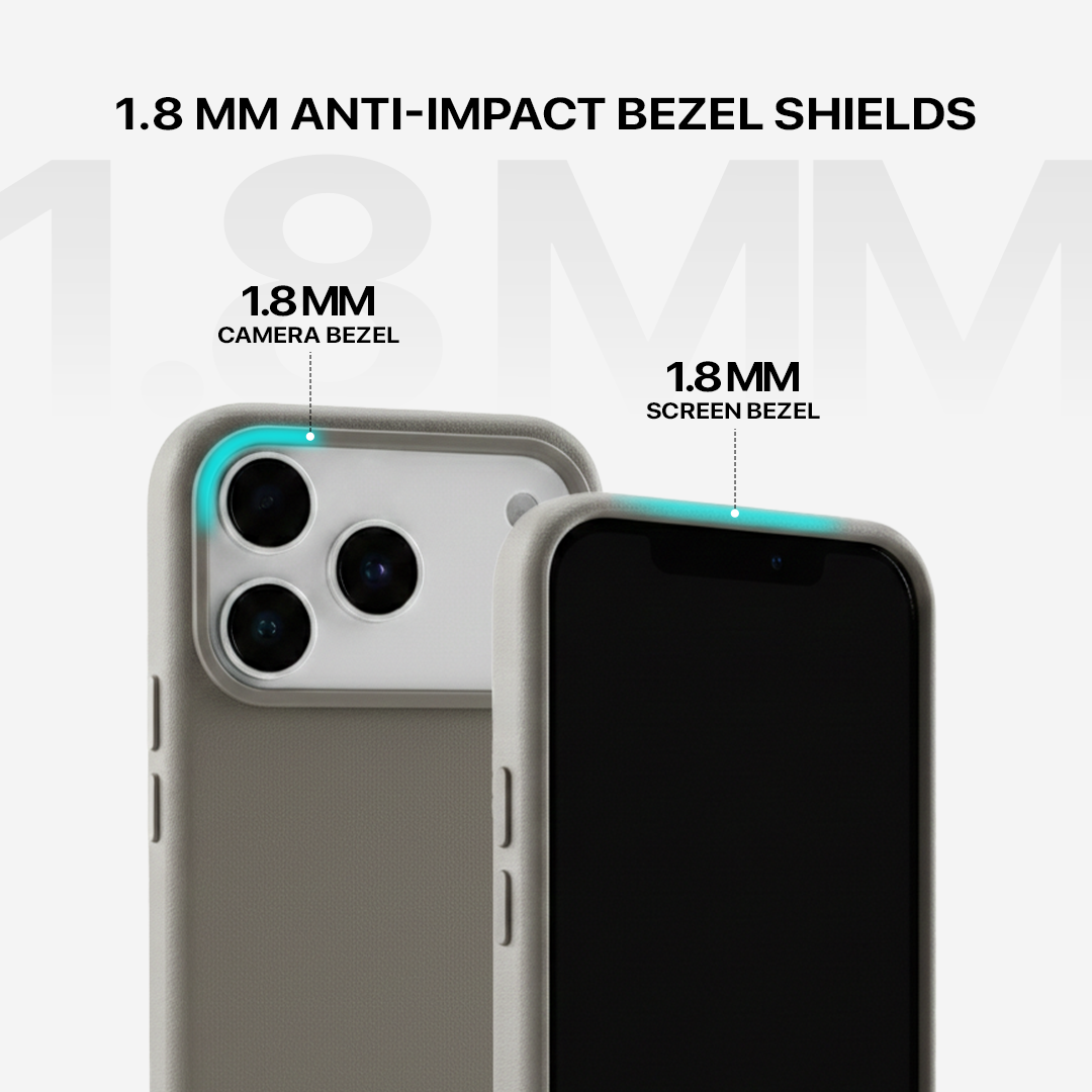 Signature Leather Magsafe Case - Iphone 17 Pro Max (Graphite Grey)