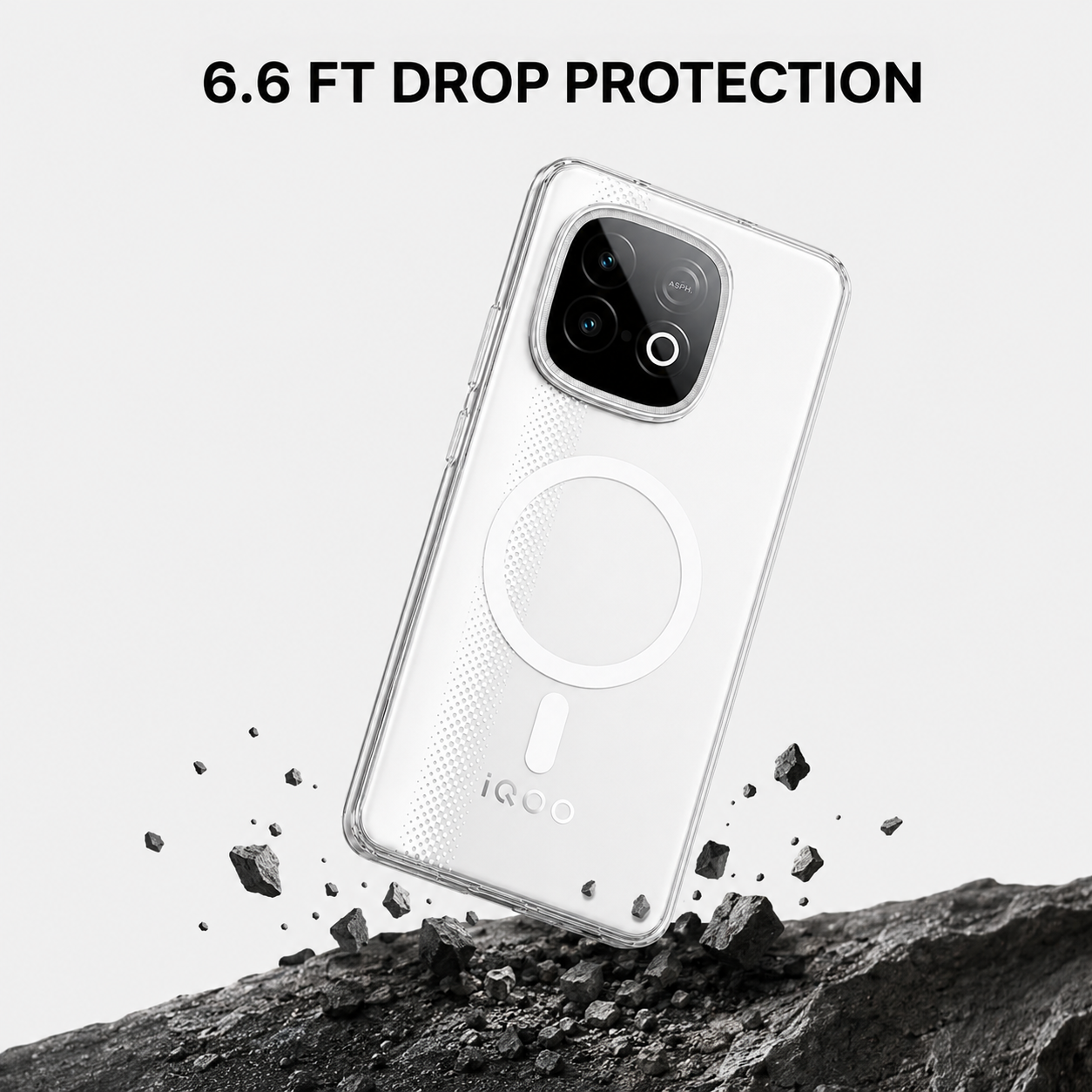 Anti Yellow Magsafe Clear Case For IQOO Phones