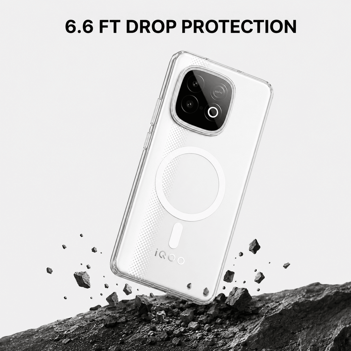 Anti Yellow Magsafe Clear Case For IQOO Phones