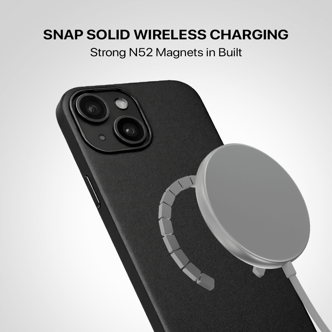 Signature Leather Magsafe Case - Iphone 15 (Royal Black)