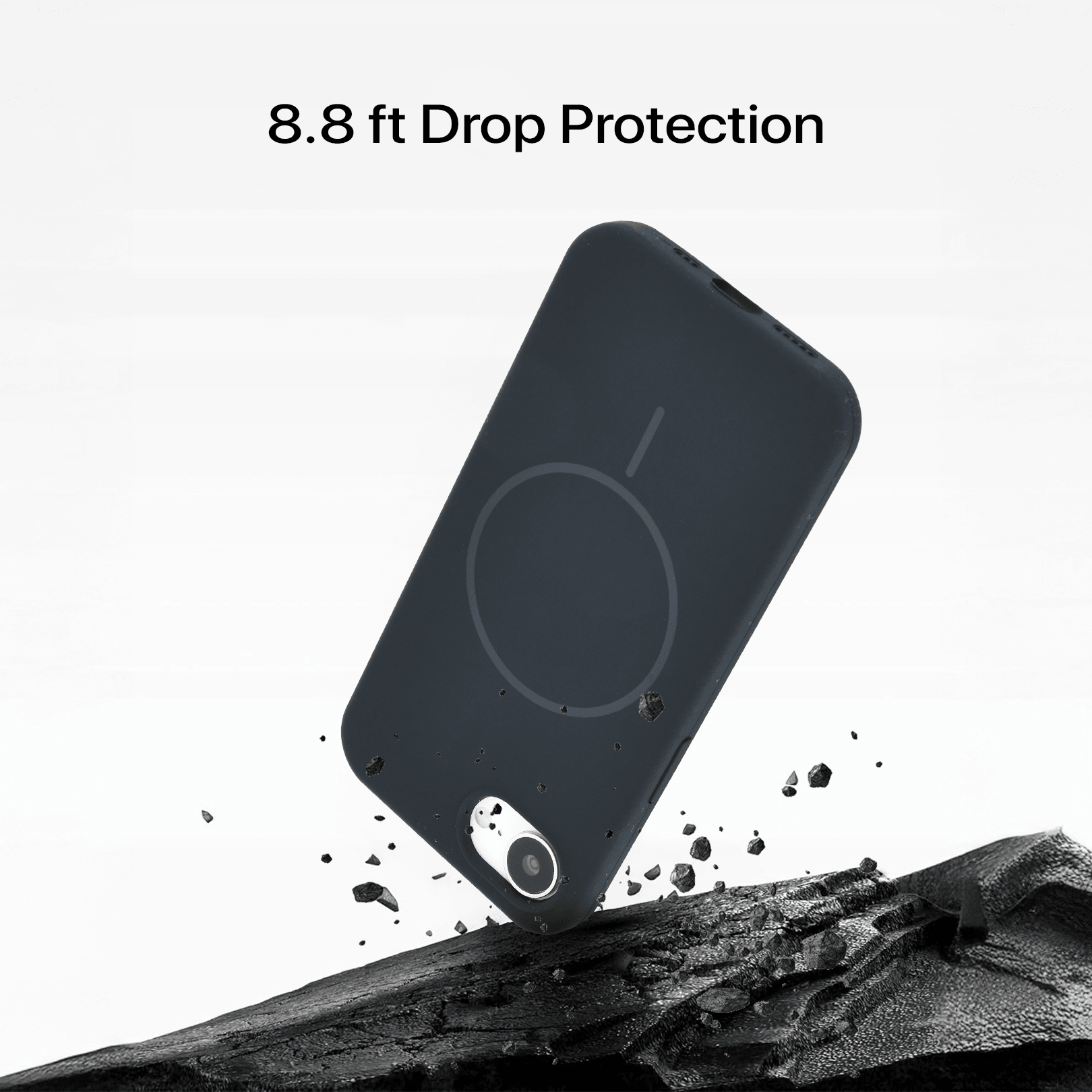 Anti Dust Magsafe Silicone Case - Iphone 16 e (Black)