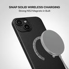 Signature Leather Magsafe Case - Iphone 15 Plus (Royal Black)
