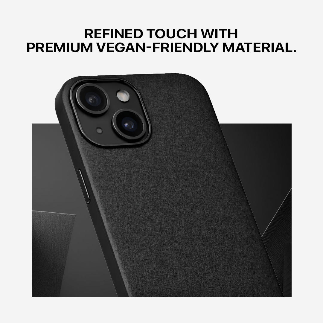 Signature Leather Magsafe Case - Iphone 13    (Royal Black)