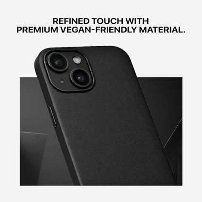 Signature Leather Magsafe Case - Iphone 13    (Royal Black)