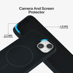 Anti Dust Magsafe Silicone Case - Iphone 15 (Black)