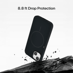 Anti Dust Magsafe Silicone Case - Iphone 15 (Black)