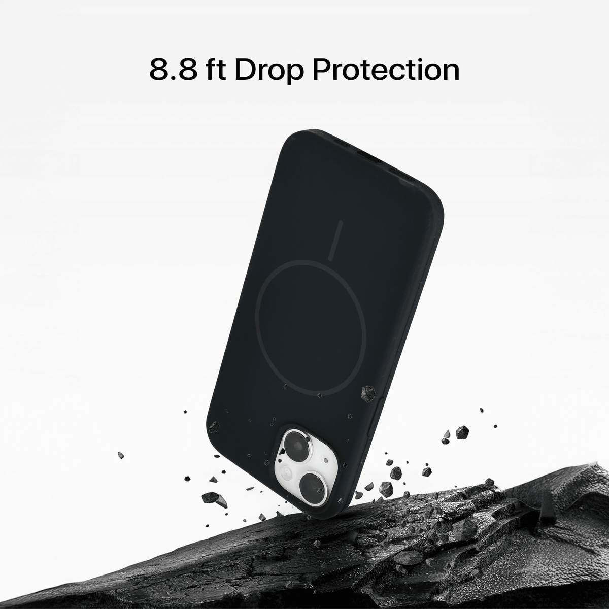 Anti Dust Magsafe Silicone Case - Iphone 14 (Black)