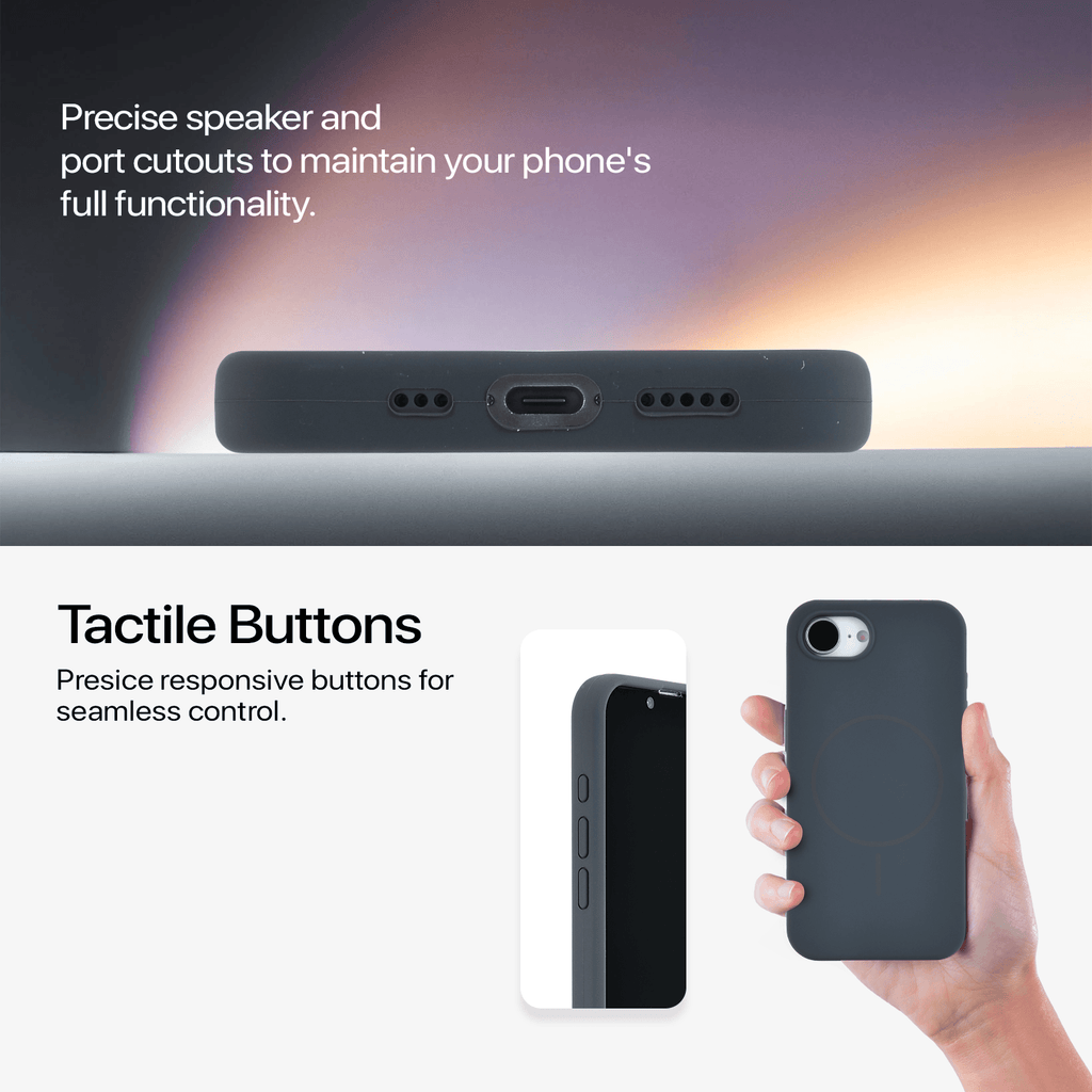 Anti Dust Magsafe Silicone Case - Iphone 16 e (Grey)