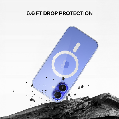 Anti Yellow Magsafe Transparent Clear Case - Iphone 16 Plus (CRYSTAL WHITE TITANIUM)