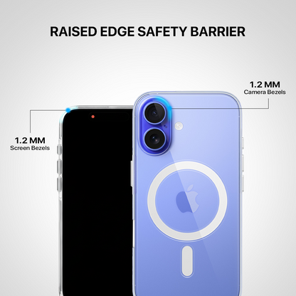 Anti Yellow Magsafe Transparent Clear Case - Iphone 16 (CRYSTAL White TITANIUM)