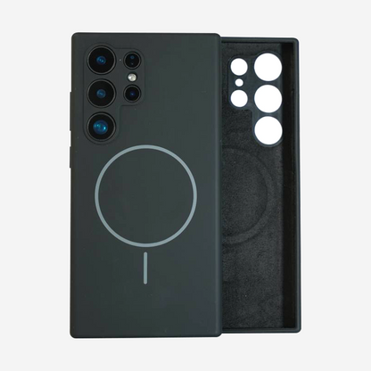 Anti Dust Magsafe Silicone Case - Samsung S23 Ultra (Black)