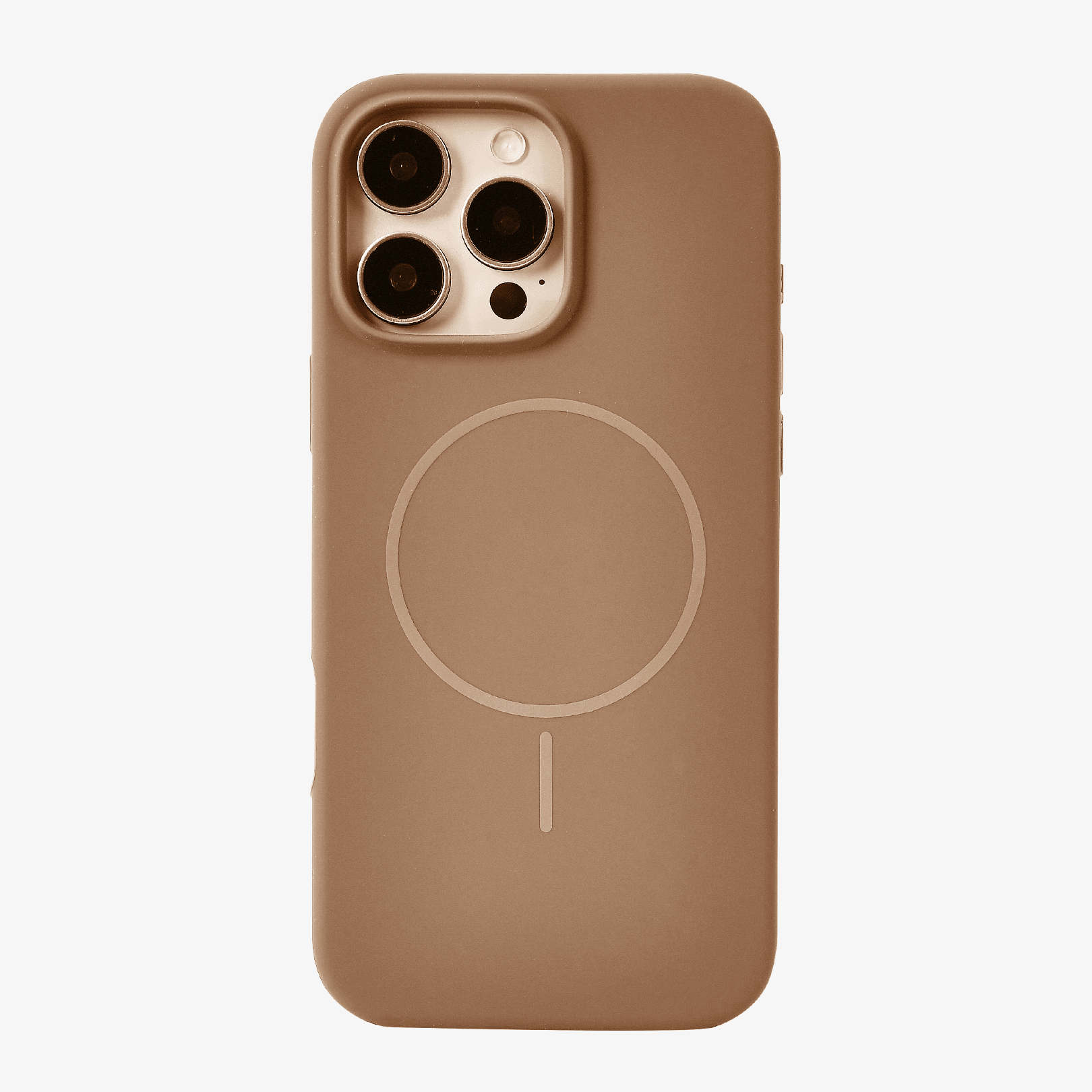 Anti Dust MagSafe Silicone Case - IPhone 15 pro max ( Brown)