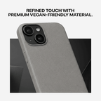 Signature Leather Magsafe Case - Iphone 15 Plus  (Graphite Grey)