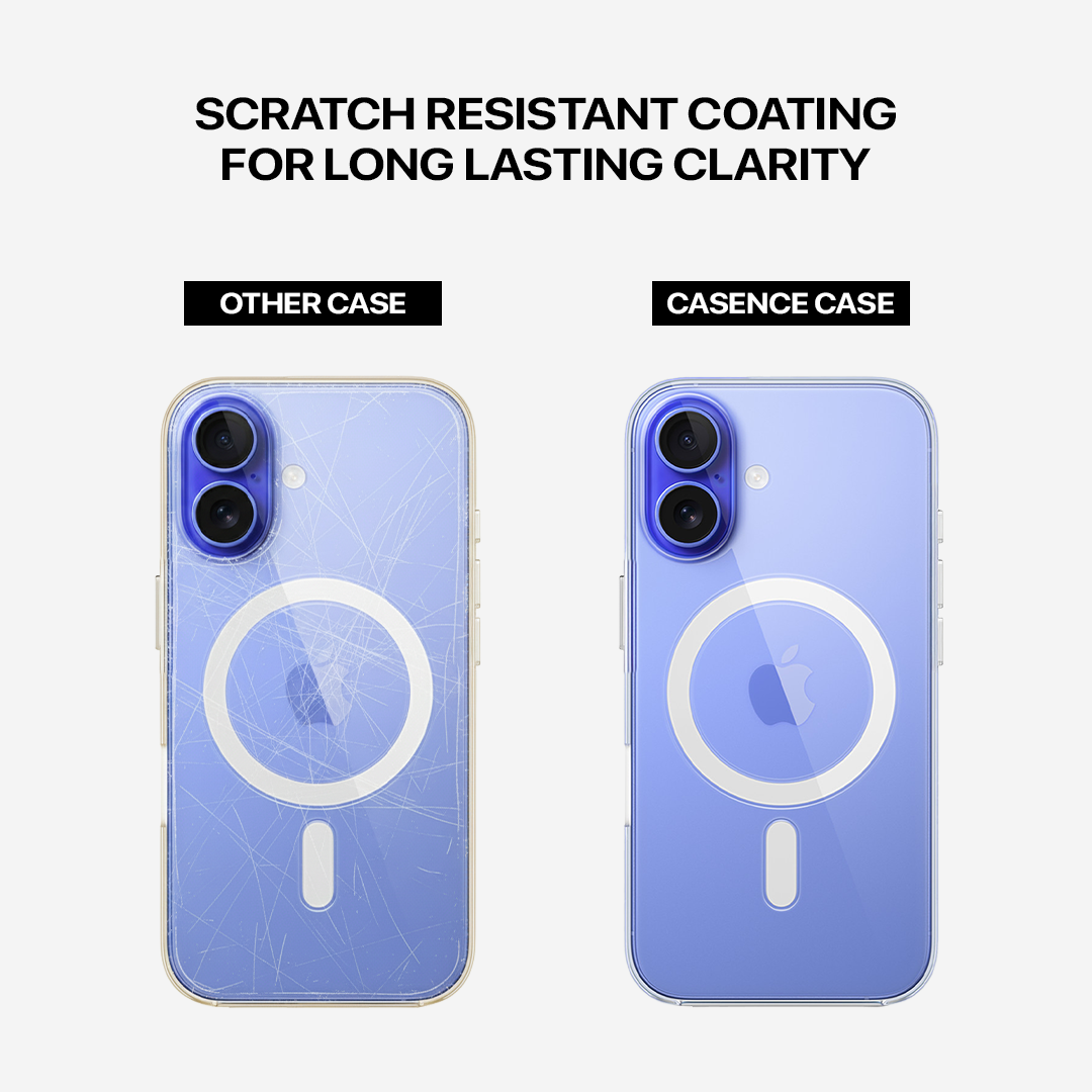 Anti Yellow Magsafe Transparent Clear Case - Iphone 16 (CRYSTAL White TITANIUM)