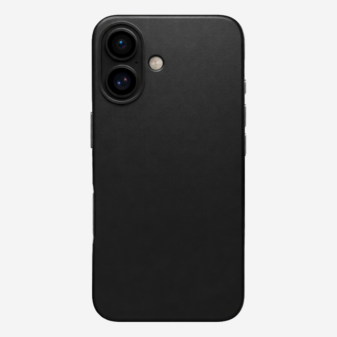 Signature Leather Magsafe Case - Iphone 16  (Royal Black)