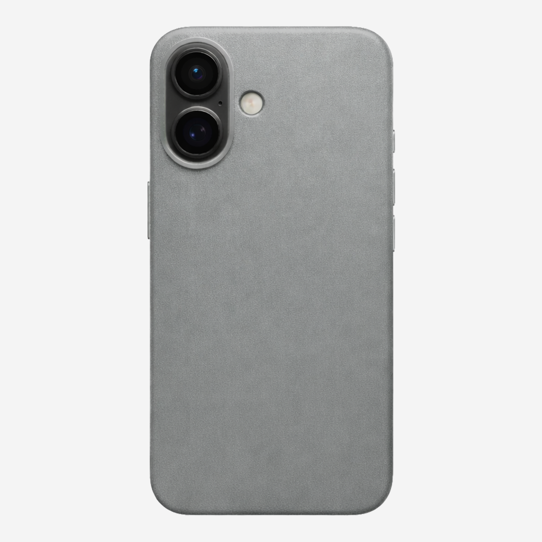 Signature Leather Magsafe Case - Iphone 16  (Graphite Grey)