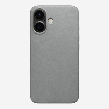 Signature Leather Magsafe Case - Iphone 16  (Graphite Grey)