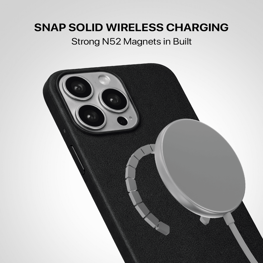 Signature Leather Magsafe Case - Iphone 16 Pro Max (Royal Black)