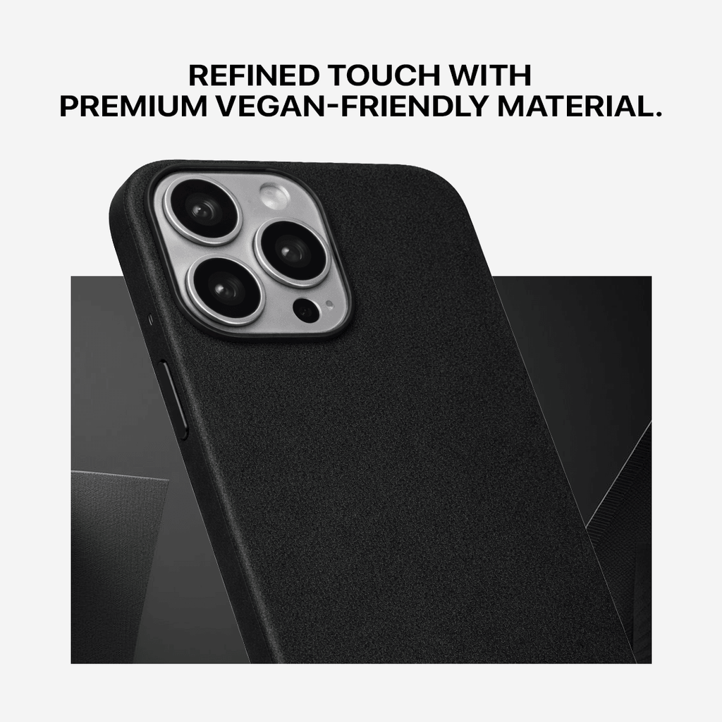 Signature Leather Magsafe Case - Iphone 15 Pro (Royal Black)