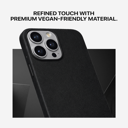 Signature Leather Magsafe Case - Iphone 13 Pro   (Royal Black)