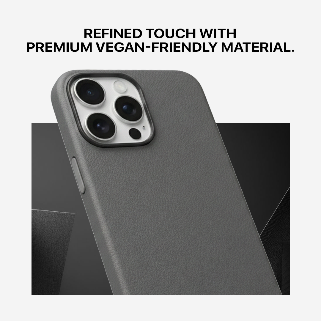 Signature Leather Magsafe Case - Iphone 14 Pro  (Graphite Grey)