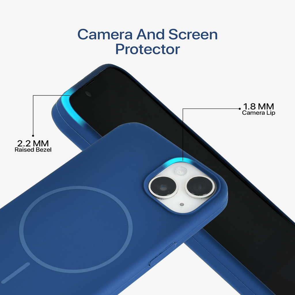 Anti Dust Magsafe Silicone Case - Iphone 14 Plus (Denim Blue)