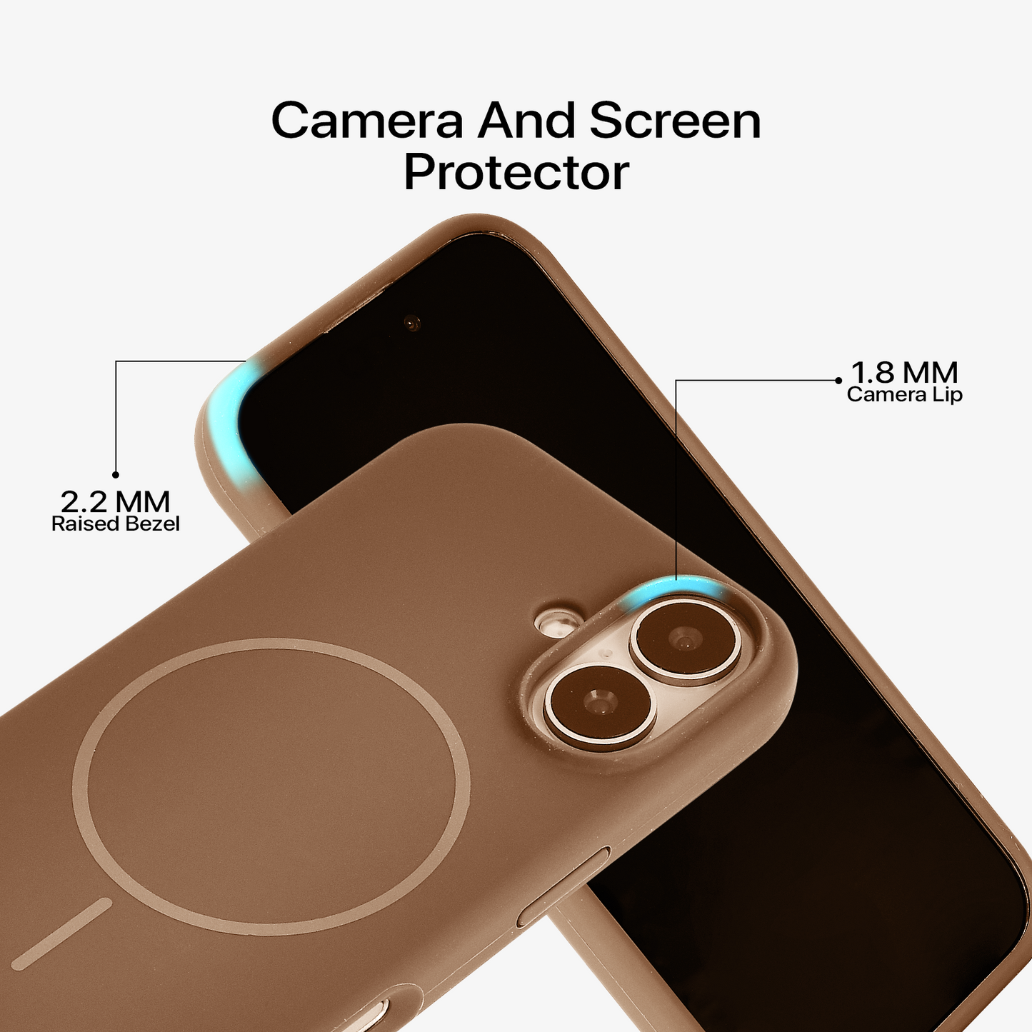 Anti Dust MagSafe Silicone Case - IPhone 16 plus ( Brown)