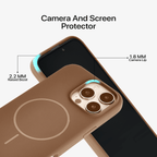 Anti Dust MagSafe Silicone Case - IPhone 15 pro max ( Brown)