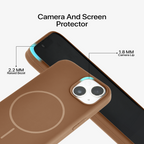 Anti Dust MagSafe Silicone Case - IPhone 13 ( Brown)