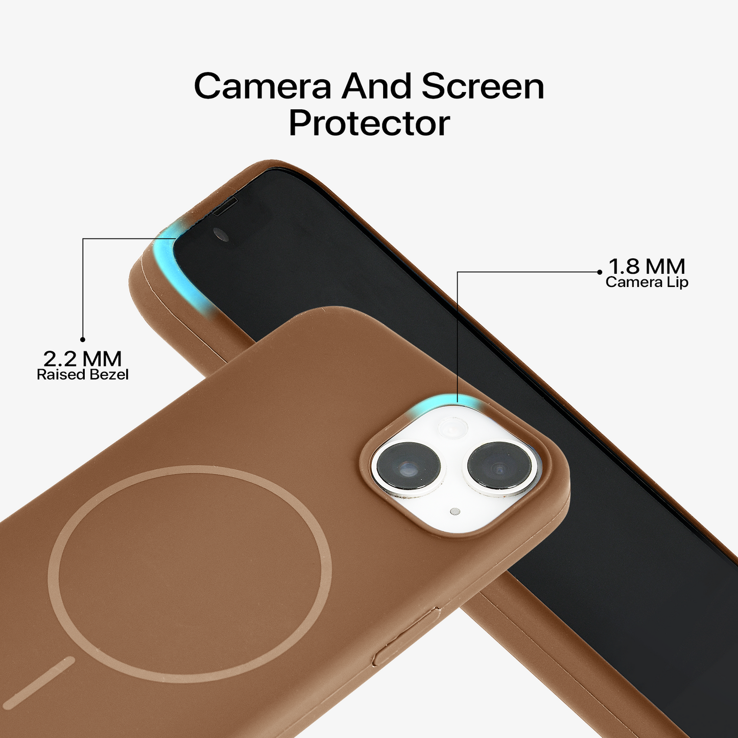 Anti Dust MagSafe Silicone Case - IPhone 13 ( Brown)