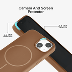 Anti Dust MagSafe Silicone Case - IPhone 14 ( Brown)