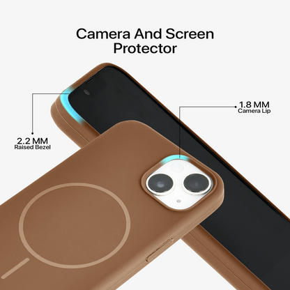 Anti Dust MagSafe Silicone Case - IPhone 14 ( Brown)