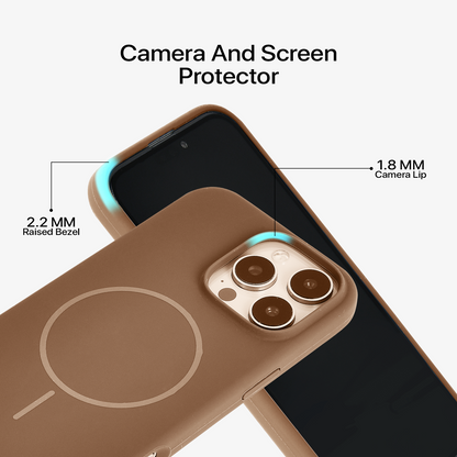 Anti Dust MagSafe Silicone Case - IPhone 14 pro ( Brown)