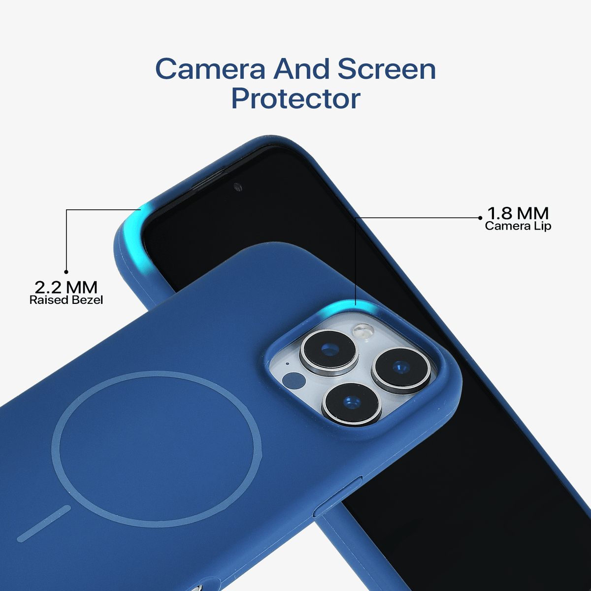 Anti Dust Magsafe Silicone Case - Iphone 14 Pro (Denim Blue)