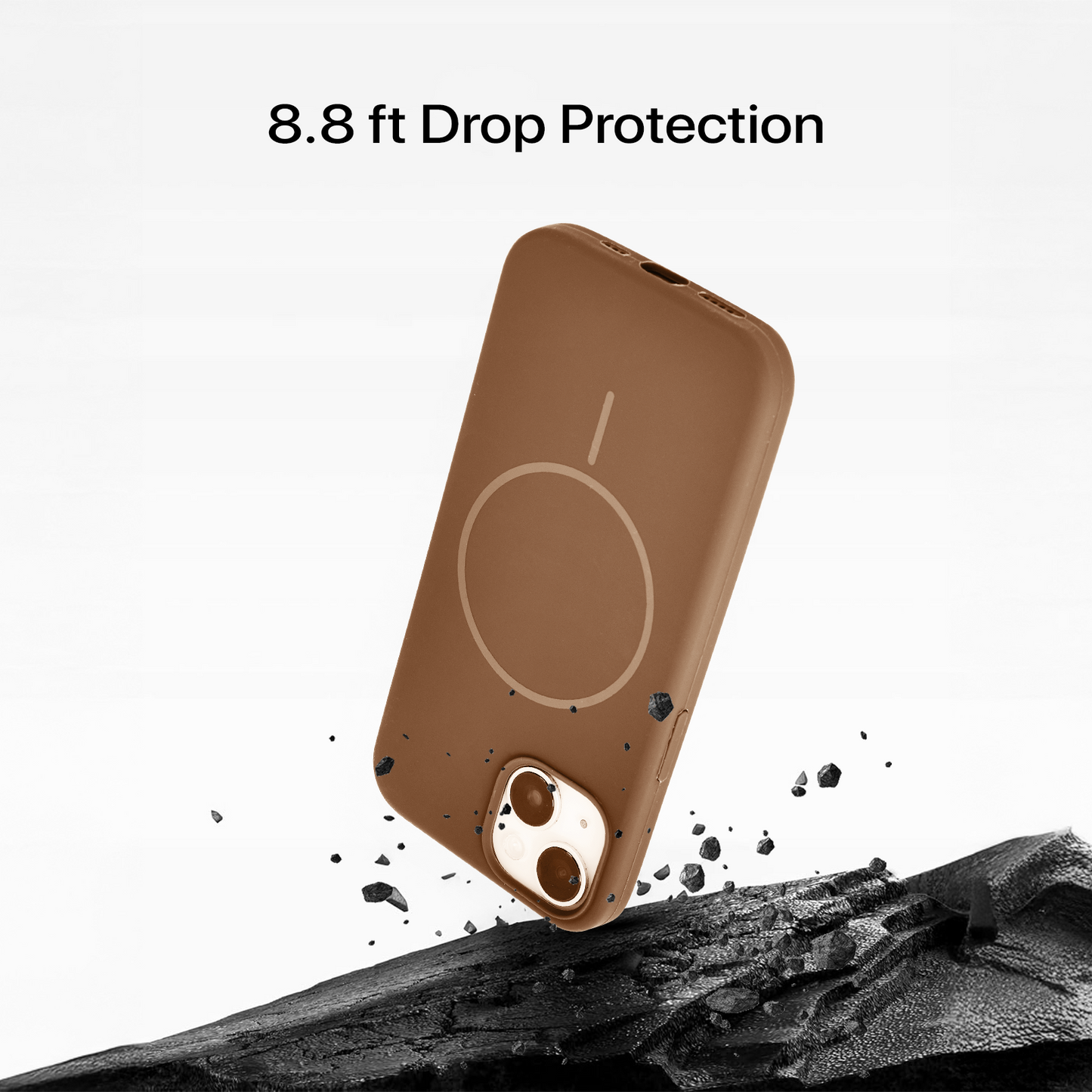 Anti Dust MagSafe Silicone Case - IPhone 13 ( Brown)