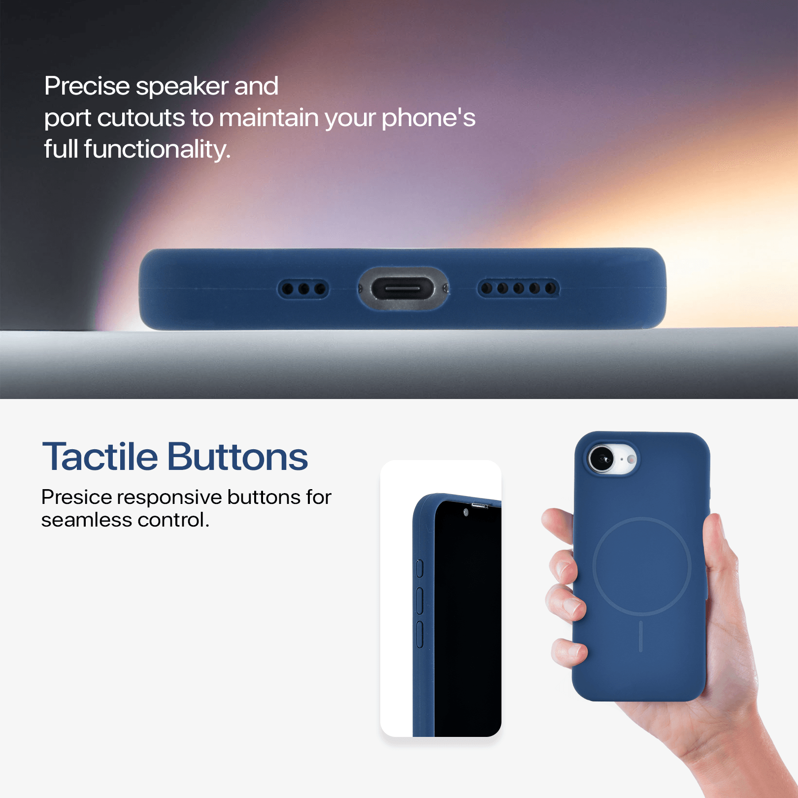 Anti Dust Magsafe Silicone Case - Iphone 16 e (Blue)
