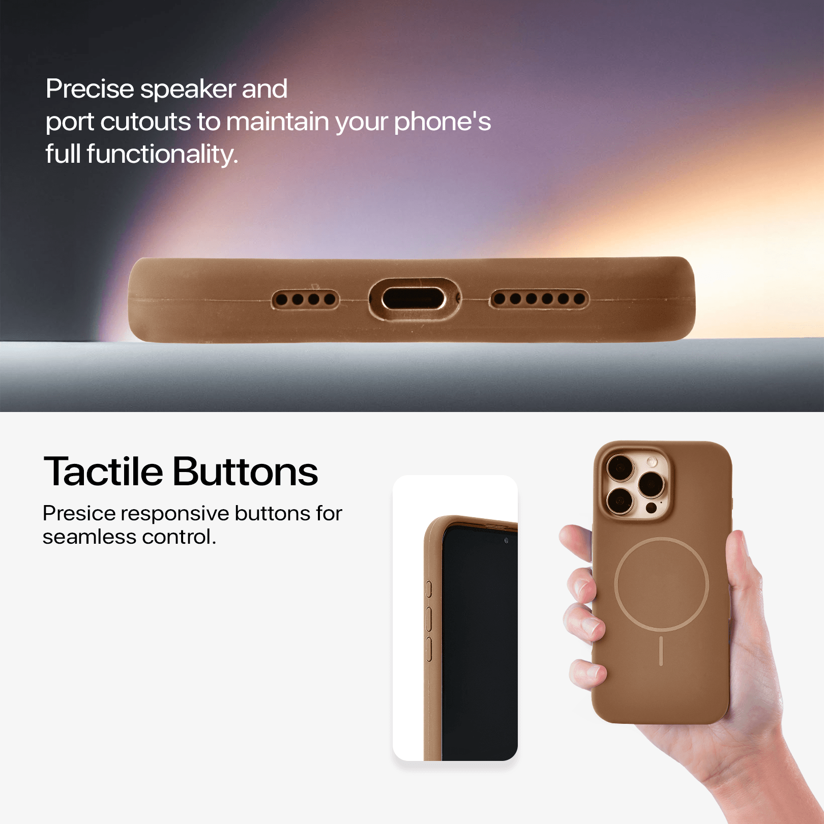 Anti Dust MagSafe Silicone Case - IPhone 14 pro max ( Brown)
